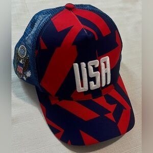 Headgear Classics NWOT Red and Blue USA Cap
